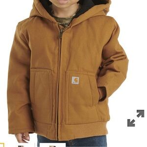 Carhartt Boys Brown Hooded Zip Jacket
